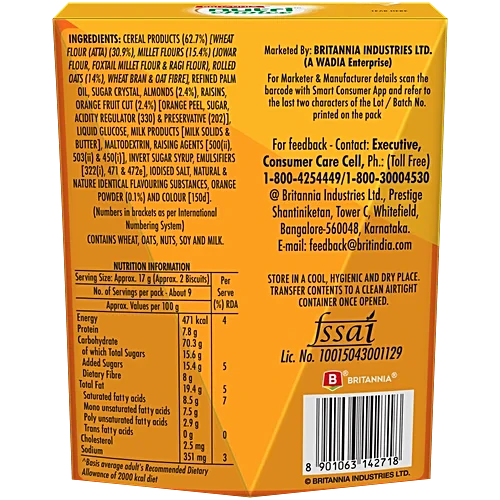 Nutrichoice Oats Orange 75G 60Pk