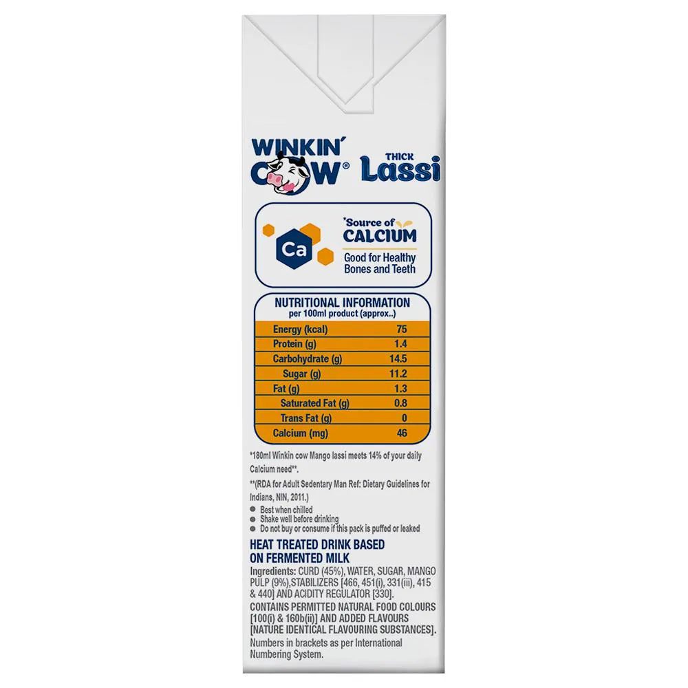 Winkin Cow Mango Lassi 180Ml 30Pk