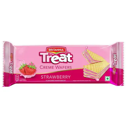 Treat Wafers Strawberry 50G 60Pk Bogo